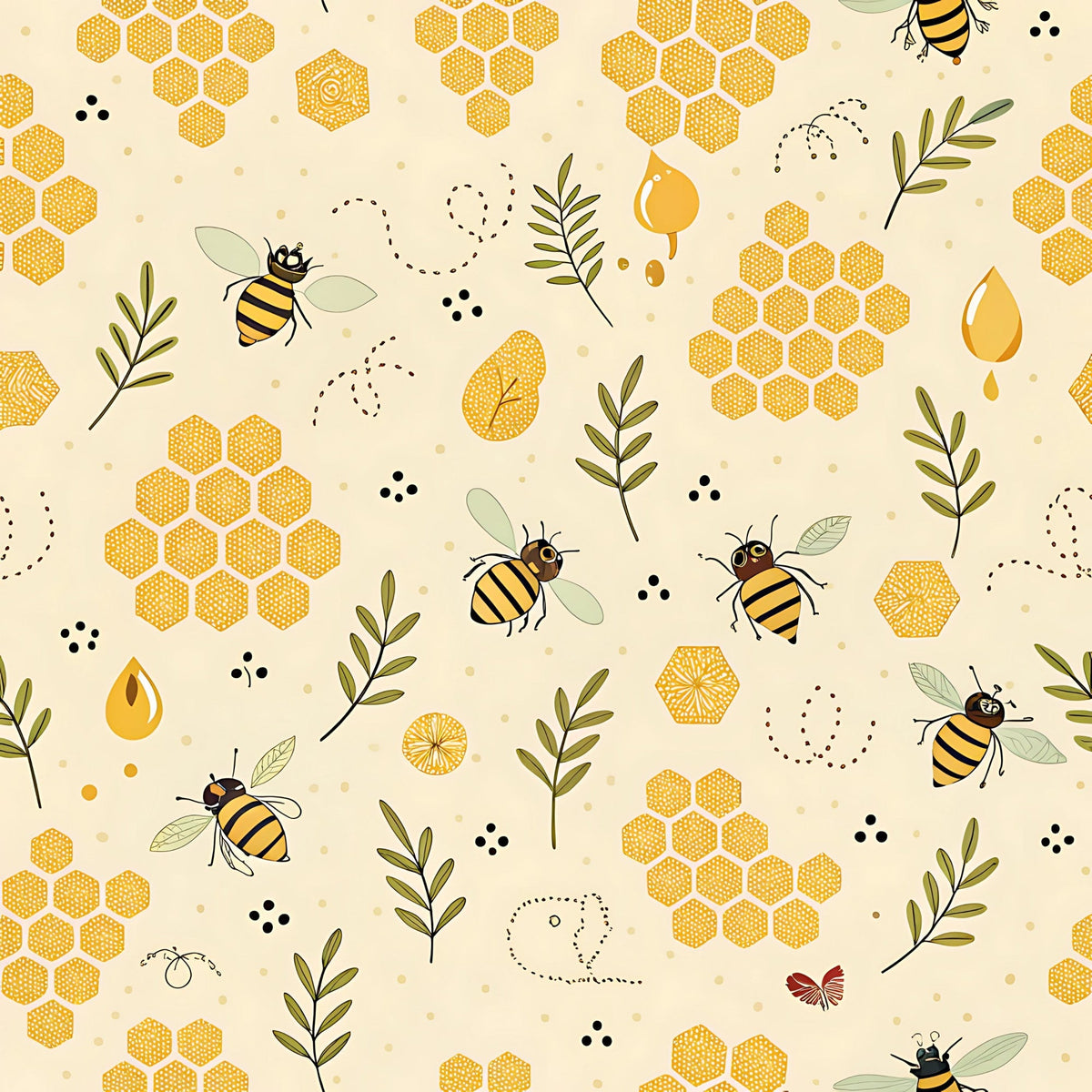 Honeycomb Harvest Pattern 14 Minky Fabric