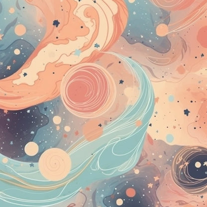 Dreamy Cosmos Pattern 1 Minky Fabric