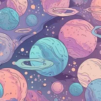 Dreamy Cosmos Pattern 3 Minky Fabric