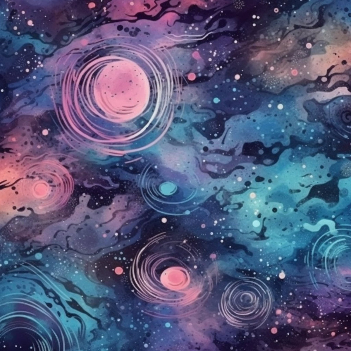 Dreamy Cosmos Pattern 4 Minky Fabric