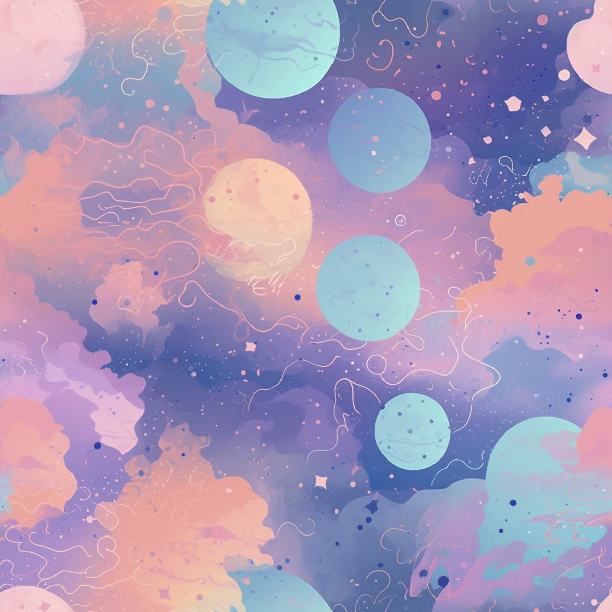 Dreamy Cosmos Pattern 6 Minky Fabric