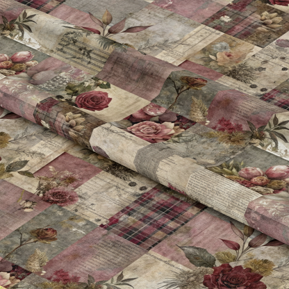 Patched Memories Pattern 10 Quilting Cotton Fabric