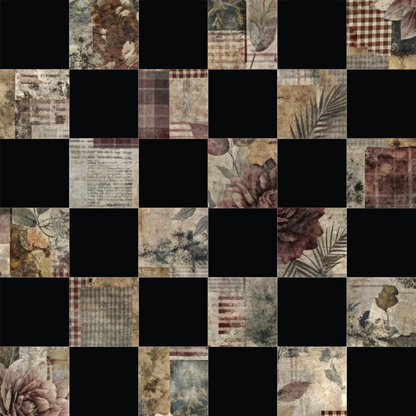 Heirloom Collage Pattern 13 Minky Fabric