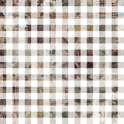 Heirloom Collage Pattern 16 Minky Fabric