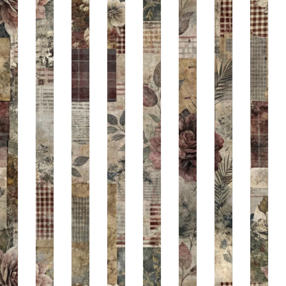 Heirloom Collage Pattern 19 Minky Fabric