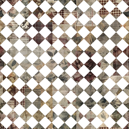 Heirloom Collage Pattern 17 Minky Fabric