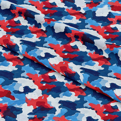 Patriotic Camouflage Pattern 2 Quilting Cotton Fabric