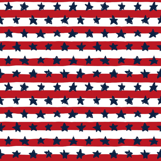 Patriotic July Pattern 3 Quilting Cotton Fabric