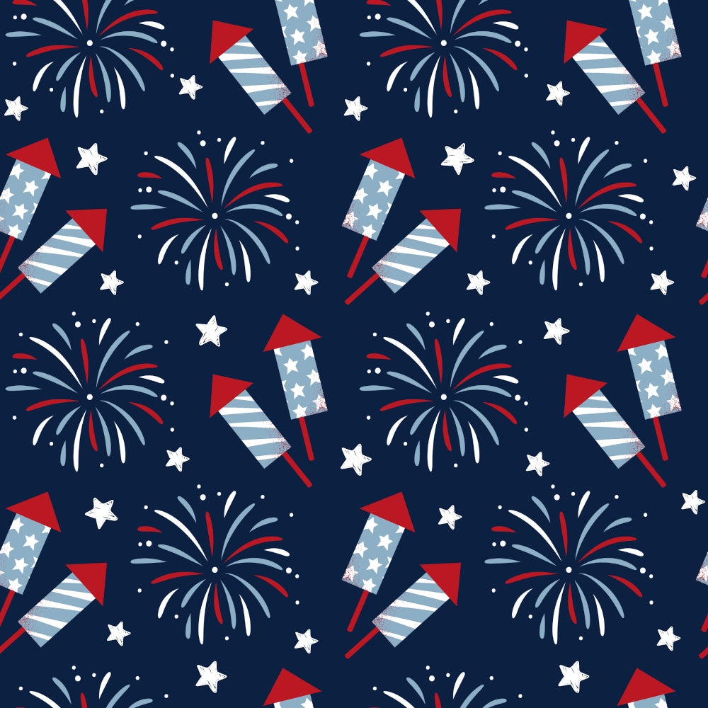 Firecracker Blooms Pattern 7 Minky Fabric