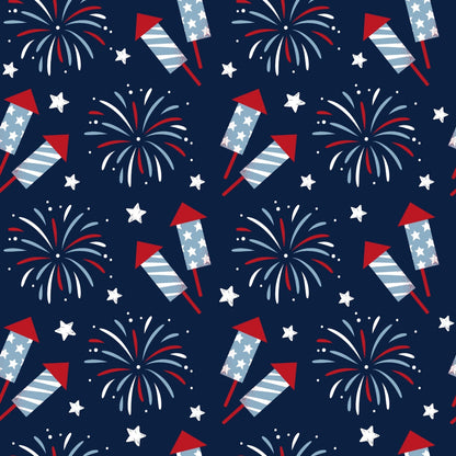 Firecracker Blooms Pattern 7 Minky Fabric
