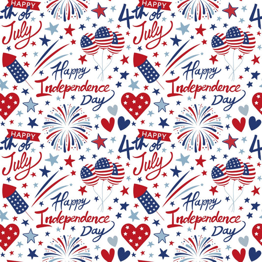 Patriotic July Pattern 8 Quilting Cotton Fabric