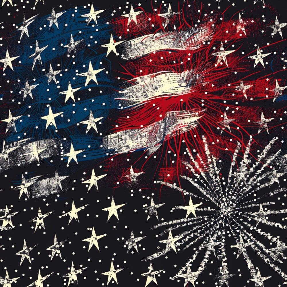 Patriotic Pattern 22 Minky Fabric