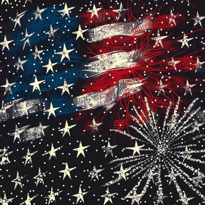 Patriotic Pattern 22 Minky Fabric