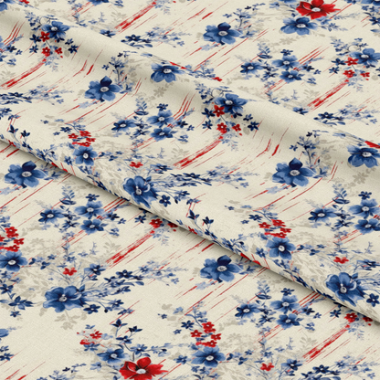 Patriotic Shabby Chic Pattern 10 Quilting Cotton Fabric