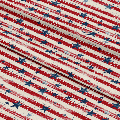 Patriotic Shabby Chic Pattern 3 Quilting Cotton Fabric