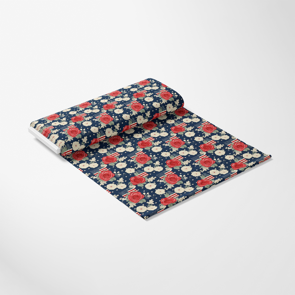 Patriotic Shabby Chic Pattern 8 Quilting Cotton Fabric