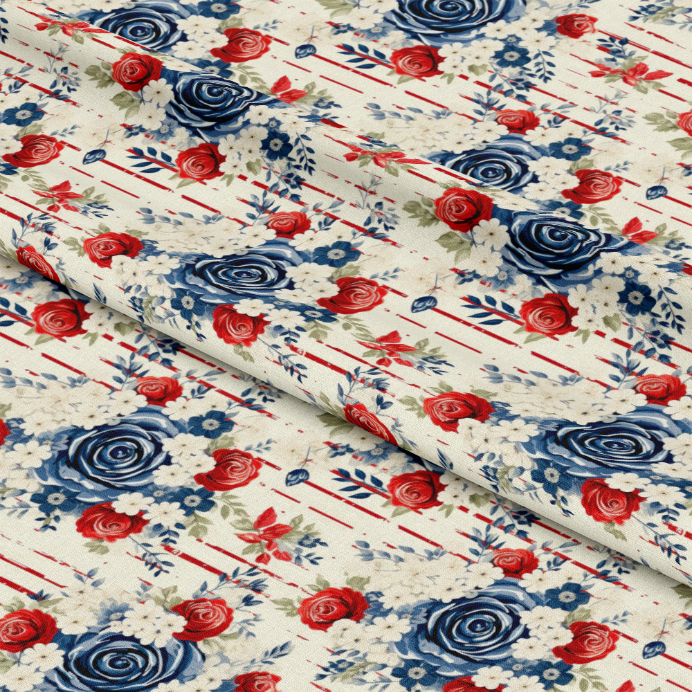 Patriotic Shabby Chic Pattern 9 Quilting Cotton Fabric