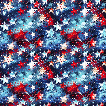 Patriotic Confetti and Glitter Pattern 11 Quilting Cotton Fabric