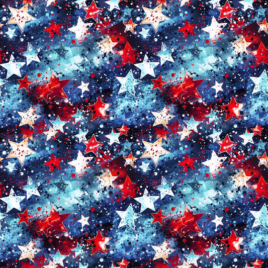 Patriotic Confetti and Glitter Pattern 11 Quilting Cotton Fabric