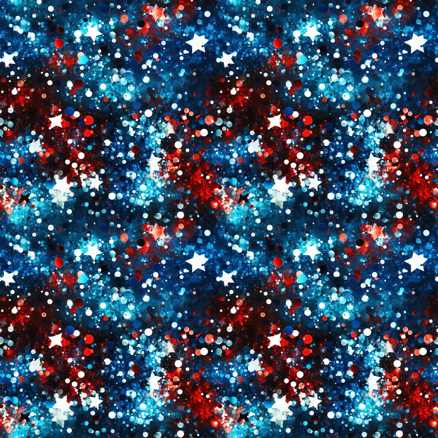 Patriotic Confetti and Glitter Pattern 12 Quilting Cotton Fabric