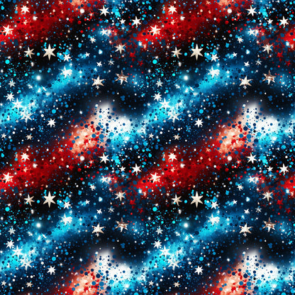 Patriotic Confetti and Glitter Pattern 1 Quilting Cotton Fabric