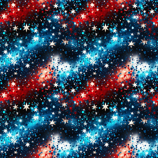 Patriotic Confetti and Glitter Pattern 1 Quilting Cotton Fabric