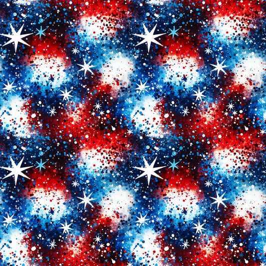 Patriotic Confetti and Glitter Pattern 2 Quilting Cotton Fabric