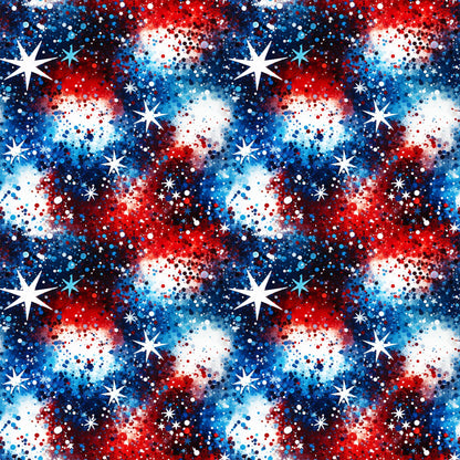 Patriotic Confetti and Glitter Pattern 2 Quilting Cotton Fabric
