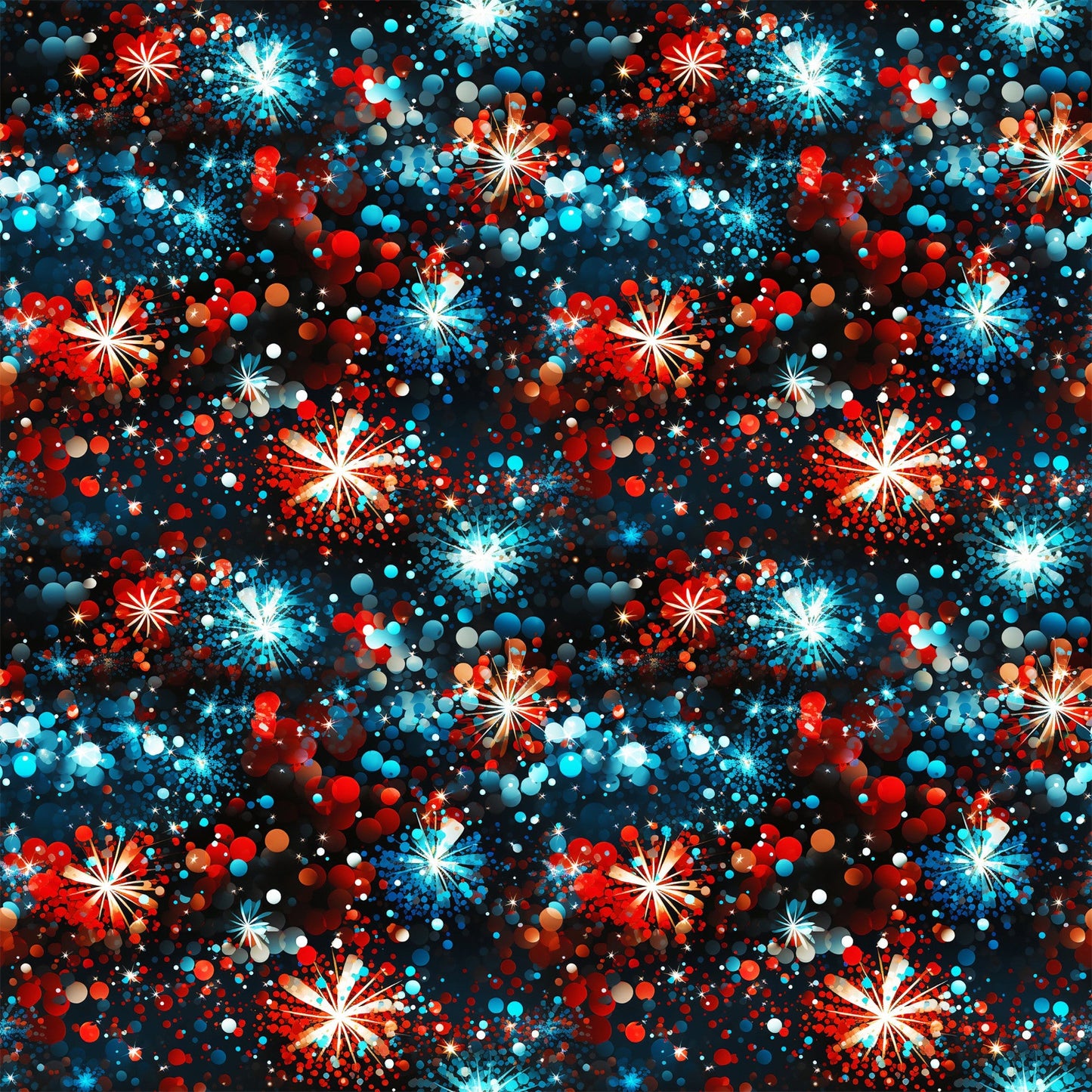 Patriotic Confetti and Glitter Pattern 4 Quilting Cotton Fabric