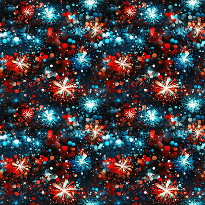 Patriotic Confetti and Glitter Pattern 4 Quilting Cotton Fabric