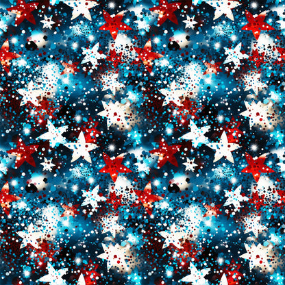 Patriotic Confetti and Glitter Pattern 5 Quilting Cotton Fabric