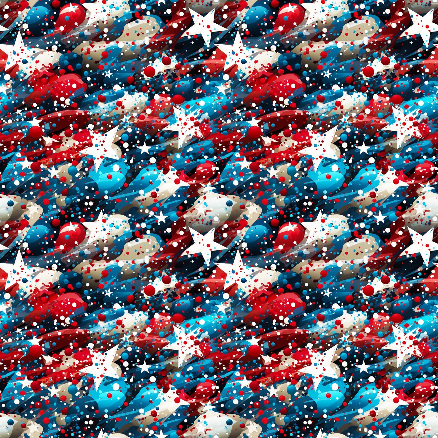 Patriotic Confetti and Glitter Pattern 6 Quilting Cotton Fabric