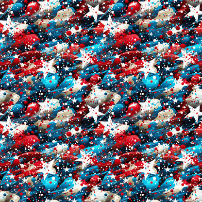 Patriotic Confetti and Glitter Pattern 6 Quilting Cotton Fabric
