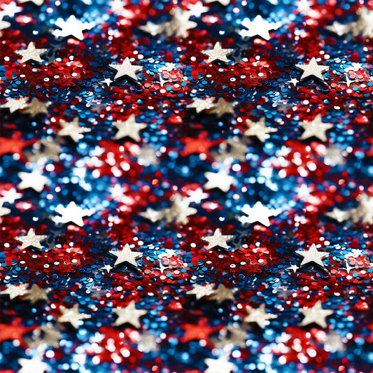 Patriotic Confetti and Glitter Pattern 7 Quilting Cotton Fabric