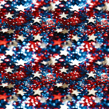 Patriotic Confetti and Glitter Pattern 7 Quilting Cotton Fabric