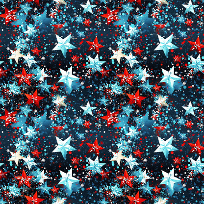 Patriotic Confetti and Glitter Pattern 8 Quilting Cotton Fabric