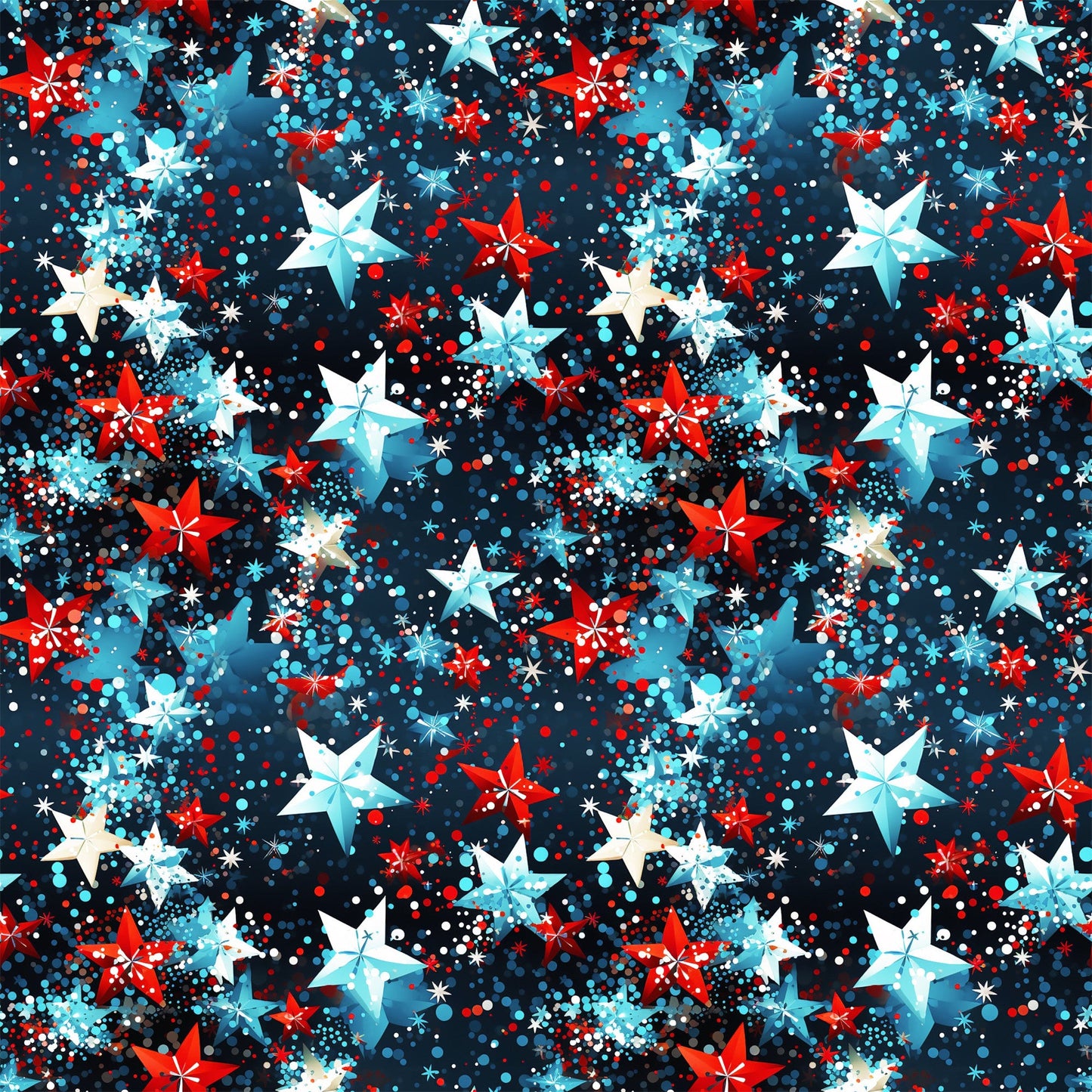 Patriotic Confetti and Glitter Pattern 8 Quilting Cotton Fabric