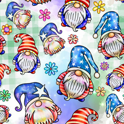 Patriotic Gnomes Pattern 10 Quilting Cotton Fabric
