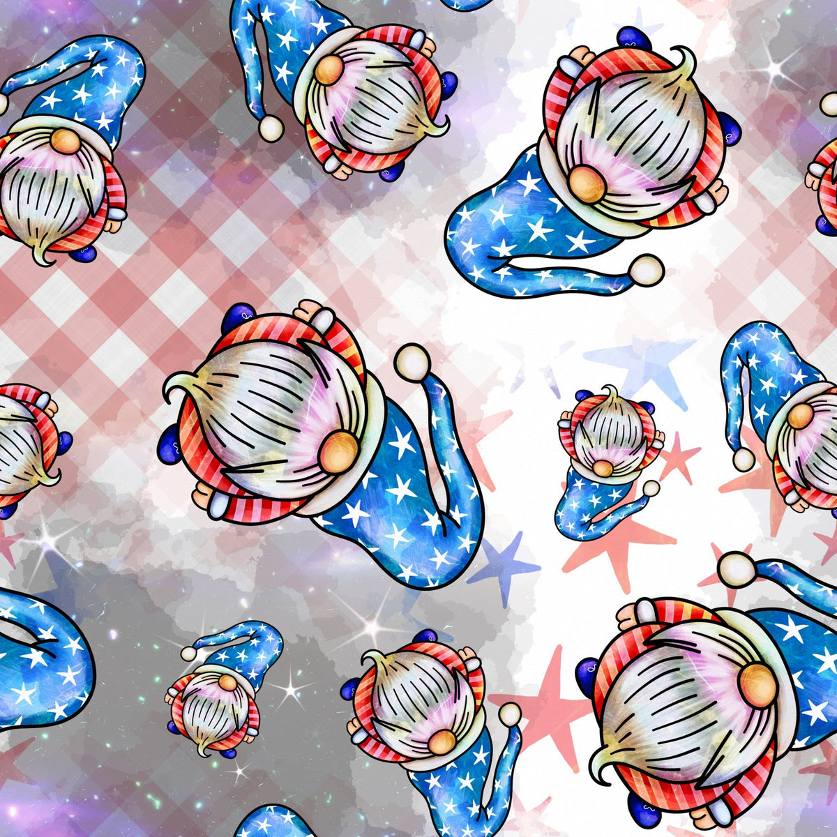 Star Spangled Sprites Pattern 1 Minky Fabric