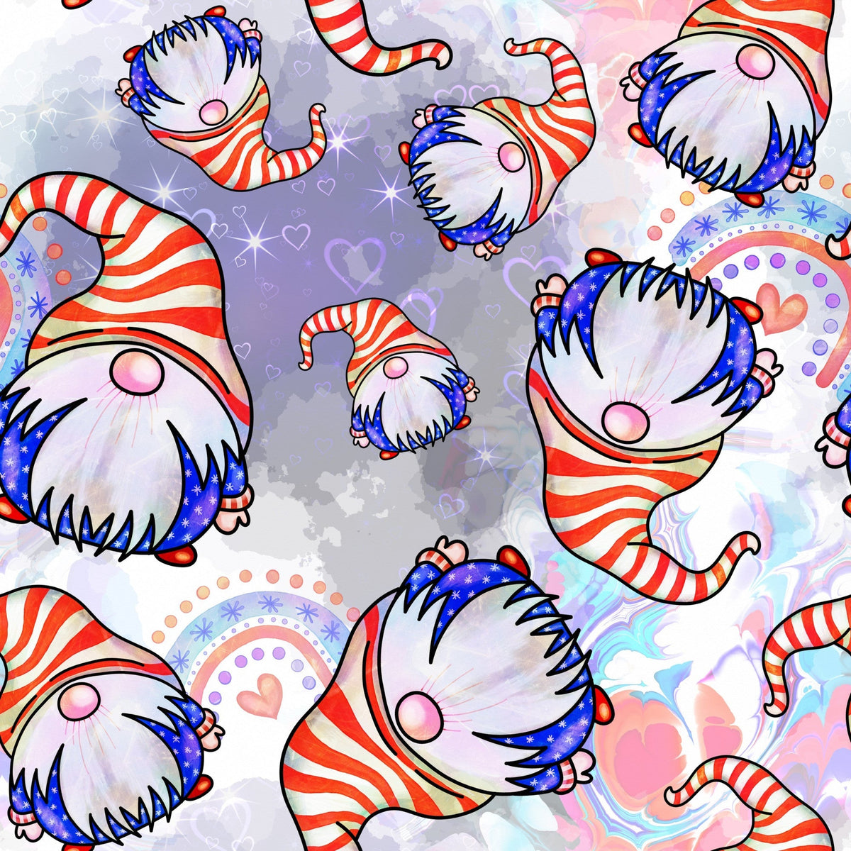Star Spangled Sprites Pattern 4 Minky Fabric