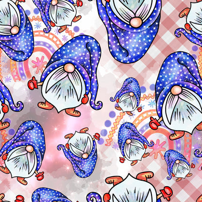 Patriotic Gnomes Pattern 7 Quilting Cotton Fabric