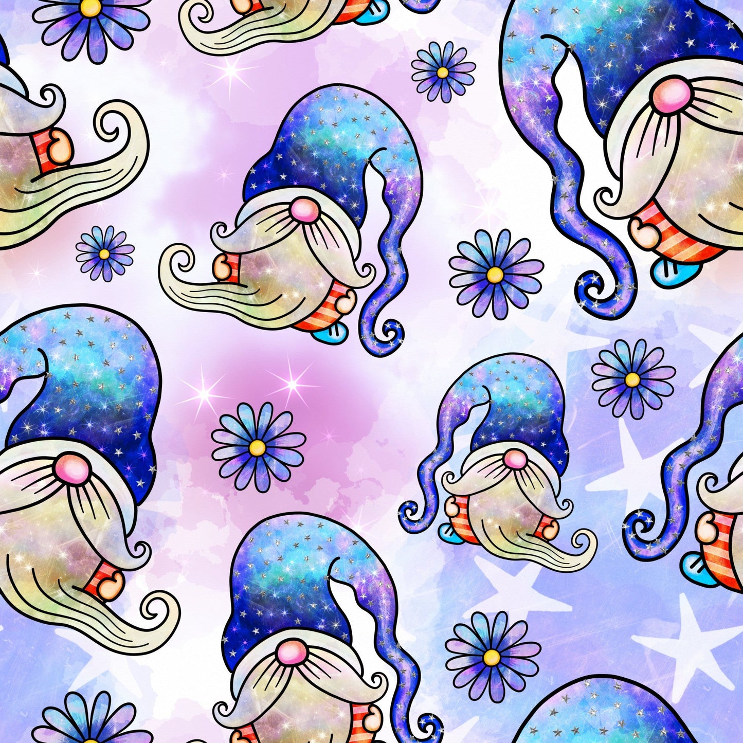 Patriotic Gnomes Pattern 8 Quilting Cotton Fabric