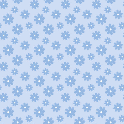 Periwinkle Dreams Daisies Quilting Cotton Fabric