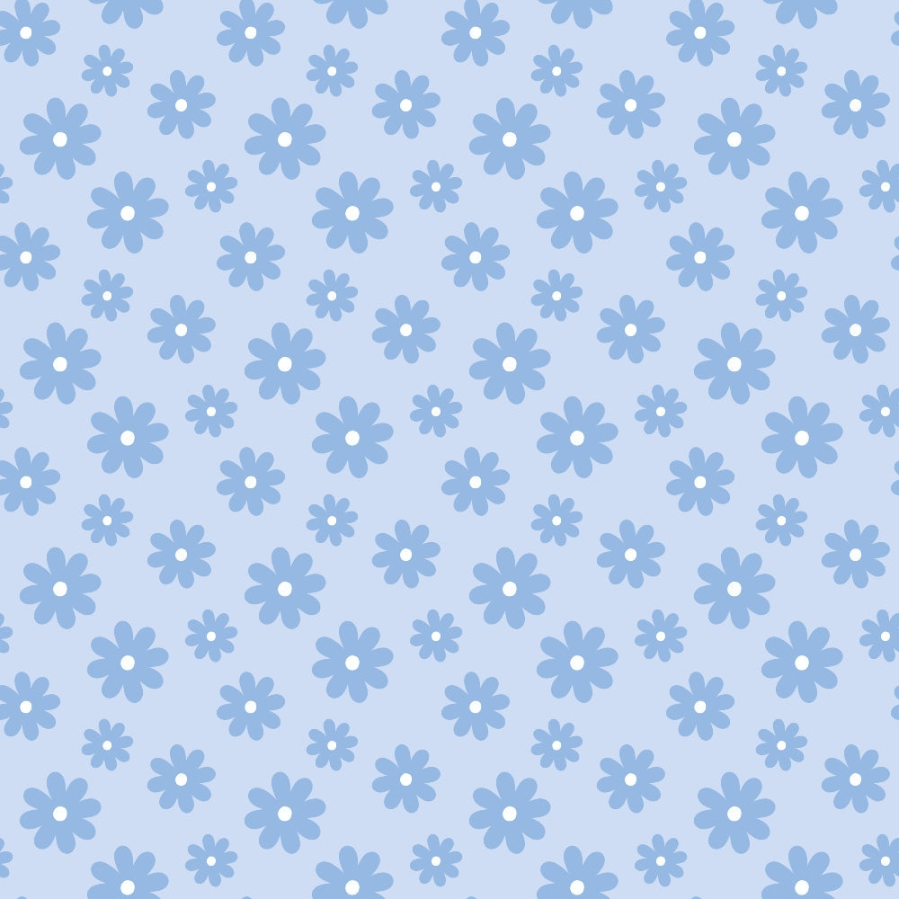 Periwinkle Dreams Daisies Minky Fabric