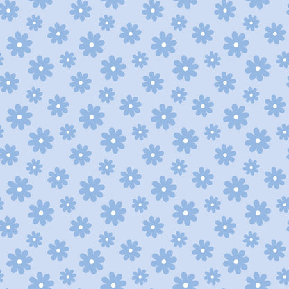 Periwinkle Dreams Daisies Minky Fabric