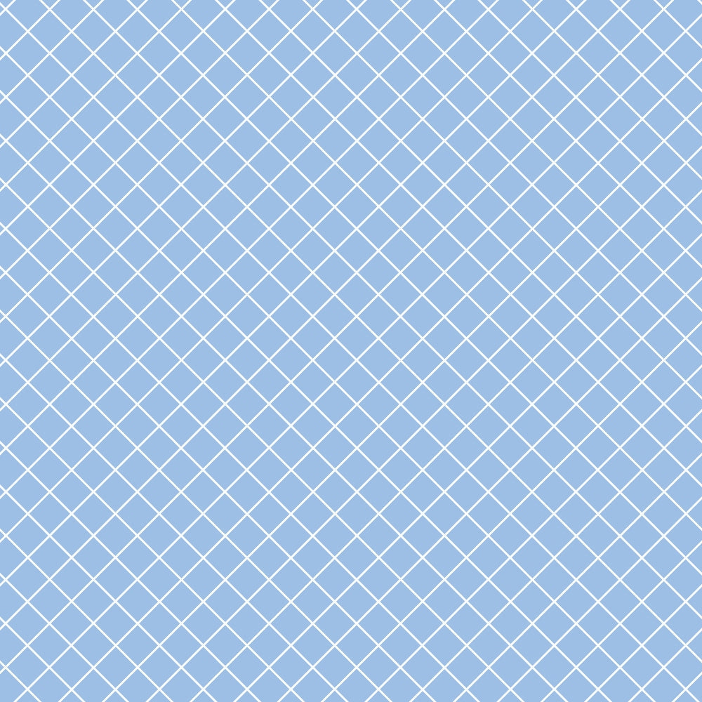 Periwinkle Dreams Gingham White on Periwinkle Quilting Cotton Fabric