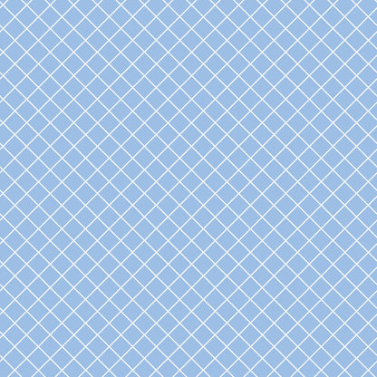 Periwinkle Dreams Gingham White on Periwinkle Quilting Cotton Fabric
