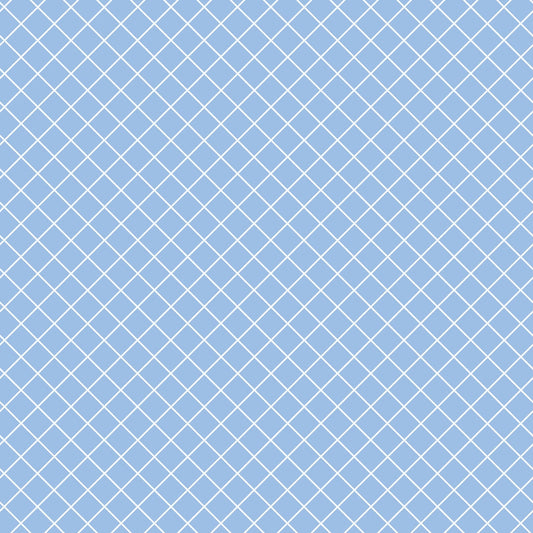 Periwinkle Dreams Gingham White on Periwinkle Quilting Cotton Fabric