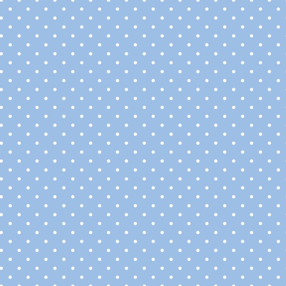 Periwinkle Dreams White Polka Dots Quilting Cotton Fabric