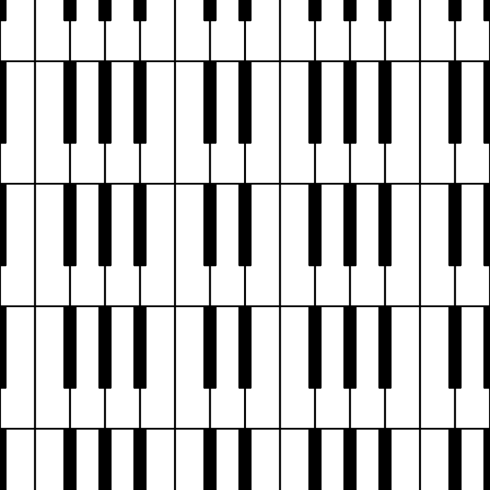 Piano Keys Minky Fabric